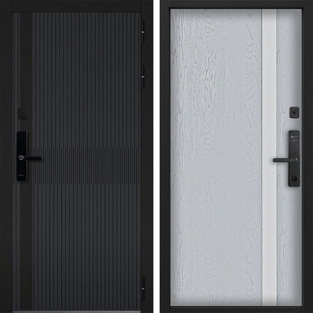 Входная дверь Command Doors Cyber matrix grey 6S Альберо Браш